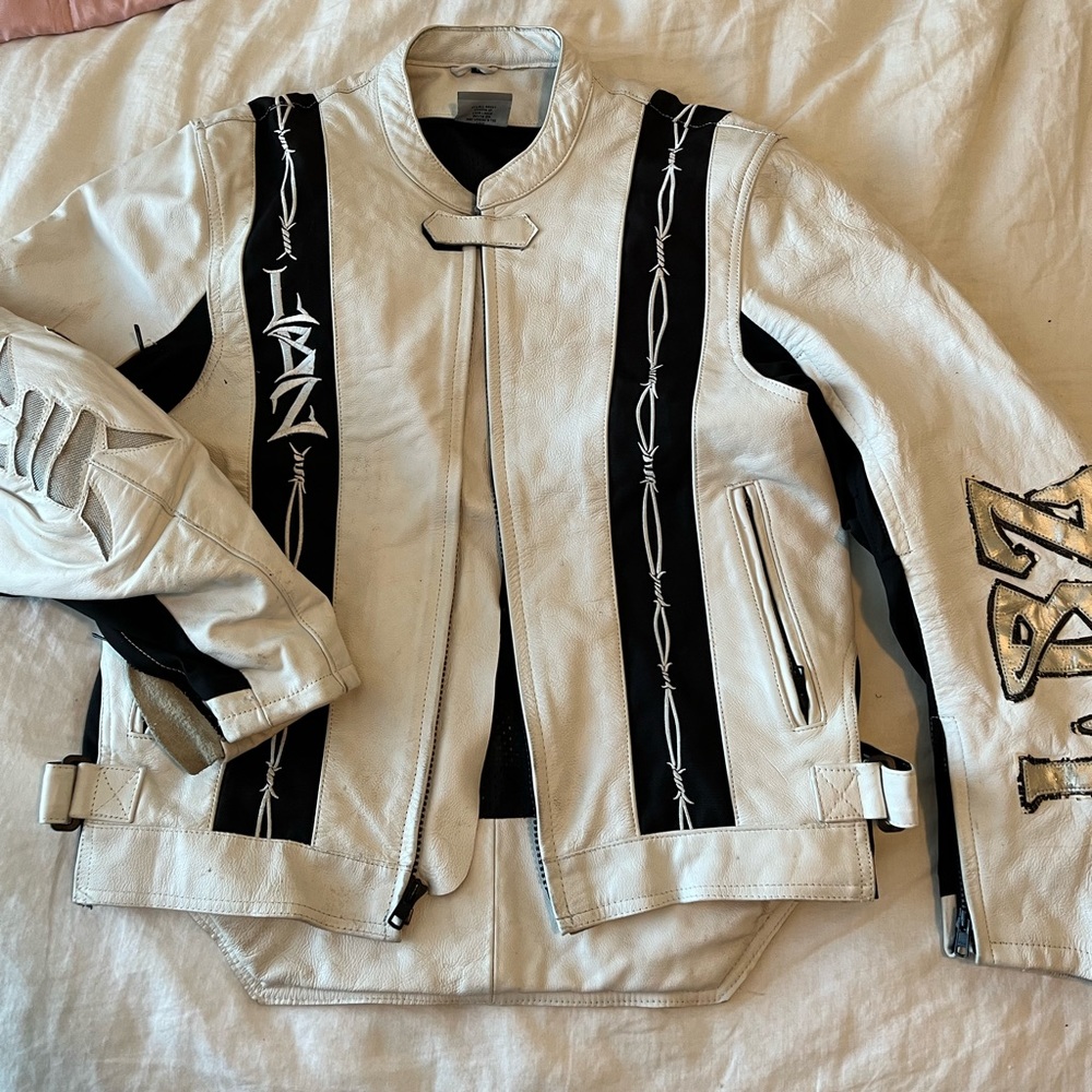 Vintage LBZ motocross set - leather jacket + pants